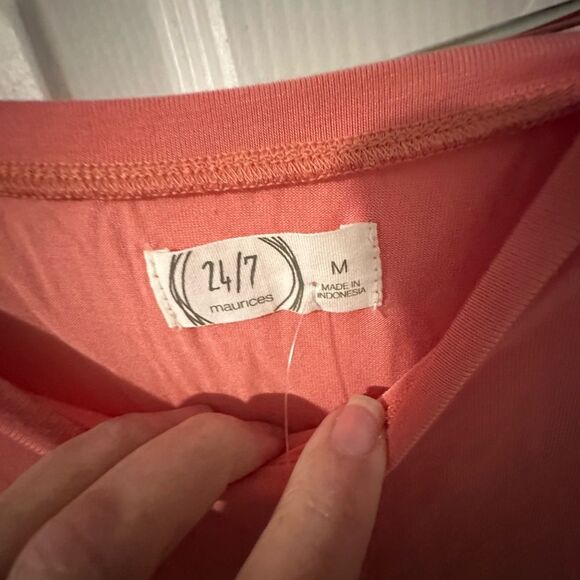 NWT Maurices 24/7 Coral Sleeveless Dress with Pockets - Medium - Picture 4 of 5